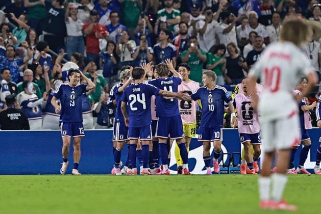 June 20, 2026, Monterrey, Mexico: Junya Ito of Japan celebrates after scoring the third goal of his team during the match between Tunisia and Japan for the 2st round of the group F of the FIFA World Cup, WM, Weltmeisterschaft, Fussball 2026 at Monterrey Stadium on June 20, 2026 in Monterrey, Mexico. Photo: DiaEsportivo Monterrey Mexico - ZUMAh208 20260620_zsp_h208_044 Copyright: xHeulerxAndreyx