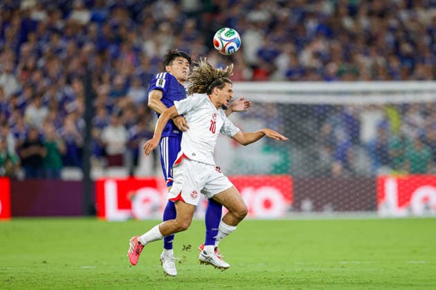 FIFA World Cup, WM, Weltmeisterschaft, Fussball 2026 TUNISIA VS JAPAN FIFA WORLD CUP 2026 TUNISIA VS JAPAN TUNISIA VS JAPAN 20062026 MONTERREY, NUEVO LEON. Action photo of a defender of Japan and Hannibal Mejbri (10) of Tunisia, during Round 1 Group F game of the FIFA World Cup 2026, held at the Estadio Monterrey of Monterrey, Nuevo Leon. Foto de accion de un defensor de Japon y Hannibal Mejbri (10) de Tunez, durante juego de Ronda 1 del Grupo F de la Copa del Mundo 2026 de la FIFA, celebrado en el Estadio Monterrey de Monterrey, Nuevo Leon. PHOTO BY IMAGENSHOP AGENCIA FOTOGRAFICA MONTERREY NUEVO LEON MEXICO *** FIFA WORLD CUP 2026 TUNISIA VS JAPAN FIFA WORLD CUP 2026 TUNISIA VS JAPAN TUNISIA VS JAPAN 20062026 MONTERREY, NUEVO LEON Action photo of a Japanese defender and Hannibal Mejbri (No. 10) of Tunisia during a Group F Round 1 match of the 2026 FIFA World Cup, held at Estadio Monterrey in Monterrey, Nuevo Leon Action photo of a Japanese defender and Hannibal Mejbri (No. 10) of Tunisia, during a Round 1 Group F match of the 2026 FIFA World Cup, held at the Estadio Monterrey in Monterrey, Nuevo León PHOTO BY IMAGENSHOP PHOTO AGENCY MONTERREY, NUEVO LEÓN, MEXICO,detected_source_language Copyright: xYOALIxMARTINEZx