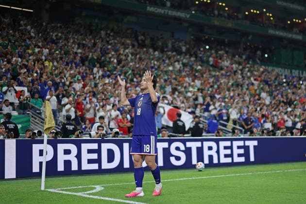 June 20, 2026, Monterrey, Mexico: Ayase Ueda of Japan celebrates after scoring the second goal of his team during the match between Tunisia and Japan for the 2st round of the group F of the FIFA World Cup, WM, Weltmeisterschaft, Fussball 2026 at Monterrey Stadium on June 20, 2026 in Monterrey, Mexico. Photo: DiaEsportivo FIFA World Cup 2026, Tunisia Vs Japan, Monterrey, Mexico  - ZUMAh208 20260620_zsp_h208_046 Copyright: xHeulerxAndreyx