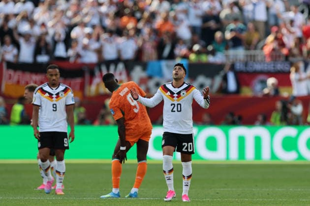 Toronto, Canada - 20 June: Nadiem Amiri 20 of Germany celebrates after his teammate s scores his team s first goal during the FIFA World Cup, WM, Weltmeisterschaft, Fussball 2026 match between Germany vs Cote d Ivoire at Toronto Stadium on 20 June 2026. Copyright: xOPAxImagesxMohammadxKaramalix