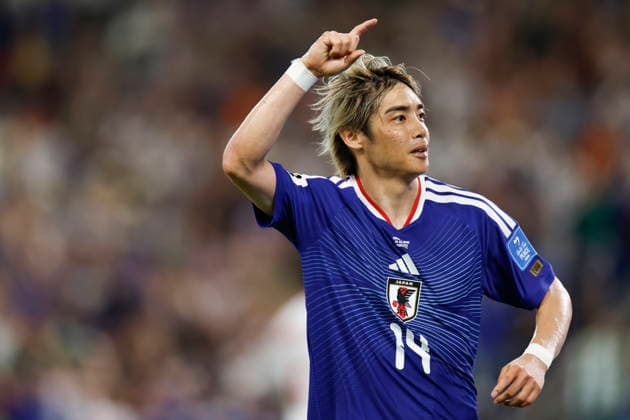 FIFA World Cup, WM, Weltmeisterschaft, Fussball 2026 - Group F - Tunisia vs. Japan Junya Ito of Japan celebrates a goal during the 2026 FIFA World Cup Group F soccer match between Tunisia and Japan at the at BBVA stadium in Monterrey, Mexico, 20 June 2026. Monterrey Mexico  Copyright: xSashenkaxGutierrezx