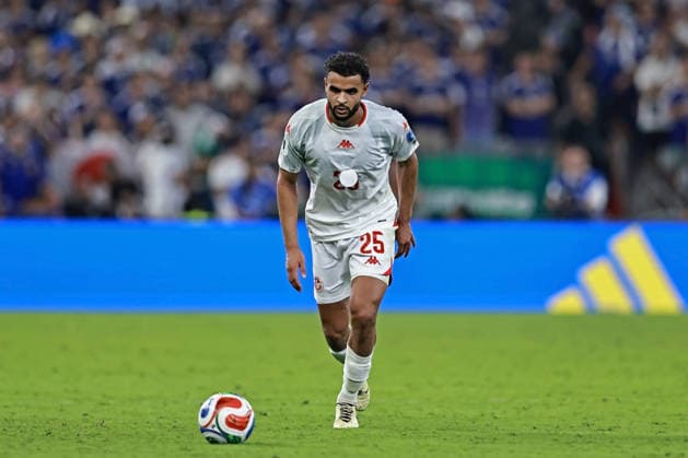 June 20, 2026, Monterrey, Mexico: Anis Ben Slimane of Tunisia looks the ball during the match between Tunisia and Japan for the 2st round of the group F of the FIFA World Cup, WM, Weltmeisterschaft, Fussball 2026 at Monterrey Stadium on June 20, 2026 in Monterrey, Mexico. Photo: DiaEsportivo FIFA World Cup 2026, Tunisia Vs Japan, Monterrey, Mexico  - ZUMAh208 20260620_zsp_h208_052 Copyright: xHeulerxAndreyx