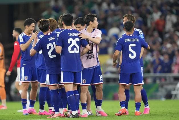 Tunisia v Japan - FIFA World Cup, WM, Weltmeisterschaft, Fussball 2026 - Group F MONTERREY, MEXICO - JUNE 20: Players of Japan celebrates after the 2026 FIFA World Cup First Stage Group F match between Tunisia and Japan at Estadio BBVA (Monterrey Stadium) in Monterrey, Mexico on June 20, 2026. Juancho Torres Anadolu Monterrey Mexico. Editorial use only. Please get in touch for any other usage.  Copyright: x2026xAnadoluxJuanchoxTorresx