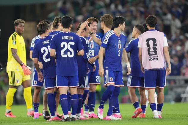 Tunisia v Japan - FIFA World Cup, WM, Weltmeisterschaft, Fussball 2026 - Group F MONTERREY, MEXICO - JUNE 20: Players of Japan celebrates after the 2026 FIFA World Cup First Stage Group F match between Tunisia and Japan at Estadio BBVA (Monterrey Stadium) in Monterrey, Mexico on June 20, 2026. Juancho Torres Anadolu Monterrey Mexico. Editorial use only. Please get in touch for any other usage.  Copyright: x2026xAnadoluxJuanchoxTorresx