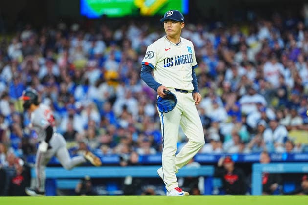 Yoshinobu Yamamoto, (Dodgers) June. 20, 2026 - Baseball : MLB, Baseball Herren, USA Regular Season Game Los Angeles Dodgers vs. Baltimore Orioles Venue: Dodger Stadium (Los Angeles, California, USA)  aflo_335212084 YujixArakawax