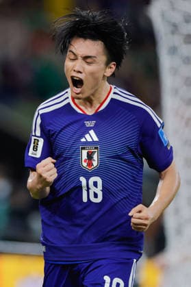 FIFA World Cup, WM, Weltmeisterschaft, Fussball 2026 TUNISIA VS JAPAN FIFA WORLD CUP 2026 TUNISIA VS JAPAN TUNISIA VS JAPAN 20062026 MONTERREY, NUEVO LEON. Action photo of Ayase Ueda (18) of Japan celebrating a goal, during Round 1 Group F game of the FIFA World Cup 2026, held at the Estadio Monterrey of Monterrey, Nuevo Leon. Foto de accion de Ayase Ueda (18) de Japon celebrando un gol, durante juego de Ronda 1 del Grupo F de la Copa del Mundo 2026 de la FIFA, celebrado en el Estadio Monterrey de Monterrey, Nuevo Leon. PHOTO BY IMAGENSHOP AGENCIA FOTOGRAFICA MONTERREY NUEVO LEON MEXICO *** FIFA WORLD CUP 2026 TUNISIA VS JAPAN FIFA WORLD CUP 2026 TUNISIA VS JAPAN TUNISIA VS JAPAN 20062026 MONTERREY, NUEVO LEON Action photo of Ayase Ueda (No. 18) of Japan celebrating a goal during a Round 1 Group F match of the 2026 FIFA World Cup, held at Estadio Monterrey in Monterrey, Nuevo Leon Action photo of Ayase Ueda (No. 18) of Japan celebrating a goal, during a Round 1 Group F match of the 2026 FIFA World Cup, held at the Estadio Monterrey in Monterrey, Nuevo León. PHOTO BY IMAGENSHOP PHOTO AGENCY MONTERREY, NUEVO LEÓN, MEXICO,detected_source_language Copyright: xJorgexReyesx