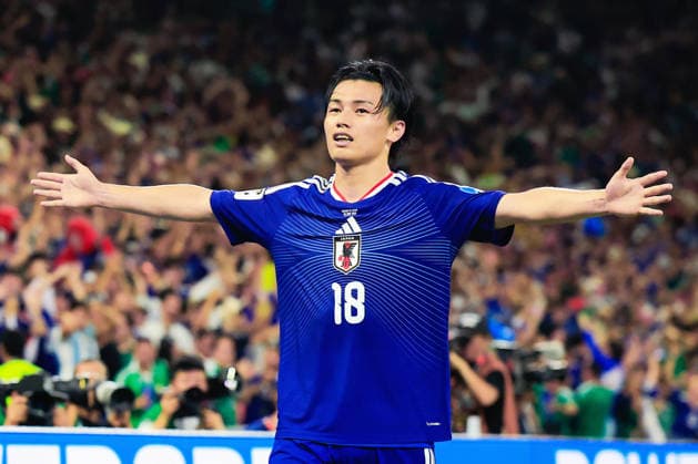 FIFA World Cup, WM, Weltmeisterschaft, Fussball 2026 TUNISIA VS JAPAN FIFA WORLD CUP 2026 TUNISIA VS JAPAN TUNISIA VS JAPAN 20062026 MONTERREY, NUEVO LEON. Action photo of Ayase Ueda (18) of Japan celebrating a goal, during Round 1 Group F game of the FIFA World Cup 2026, held at the Estadio Monterrey of Monterrey, Nuevo Leon. Foto de accion de Ayase Ueda (18) de Japon celenbrando un gol, durante juego de Ronda 1 del Grupo F de la Copa del Mundo 2026 de la FIFA, celebrado en el Estadio Monterrey de Monterrey, Nuevo Leon. PHOTO BY IMAGENSHOP AGENCIA FOTOGRAFICA MONTERREY NUEVO LEON MEXICO *** FIFA WORLD CUP 2026 TUNISIA VS JAPAN FIFA WORLD CUP 2026 TUNISIA VS JAPAN TUNISIA VS JAPAN 20062026 MONTERREY, NUEVO LEON Action photo of Ayase Ueda (No. 18) of Japan celebrating a goal during a Round 1 Group F match of the 2026 FIFA World Cup, held at Estadio Monterrey in Monterrey, Nuevo Leon Action photo of Ayase Ueda (No. 18) of Japan celebrating a goal, during a Round 1 Group F match of the 2026 FIFA World Cup, held at the Estadio Monterrey in Monterrey, Nuevo León. PHOTO BY IMAGENSHOP PHOTO AGENCY MONTERREY, NUEVO LEÓN, MEXICO,detected_source_language Copyright: xJORGExREYESx