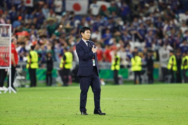 Hajime Moriyasu (JPN), JUNE 20, 2026 - Football Soccer : Moriyasu responds to the fans cheers after the winning FIFA World Cup, WM, Weltmeisterschaft, Fussball 2026 match between Tunisia - Japan at the Monterrey Stadium in Monterrey, Mexico. Noxthirdxpartyxsales  aflo_335216556 MutsuxKawamorix