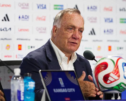 June 20, 2026, Kansas City, Missouri, USA: Manager Dick Advocaat of the Curacao National Football Team gives a post-game press conference, PK, Pressekonferenz following the FIFA World Cup, WM, Weltmeisterschaft, Fussball 2026 Group E Match against Ecuador held at Kansas City Stadium in Kansas City, Missouri on June 20, 2026. FIFA World Cup 2026 Press Conference: Curacao Manager Dick Advocaat  - ZUMAh139 20260620_zap_h139_003 Copyright: xSerenaxS.Y.xHsux