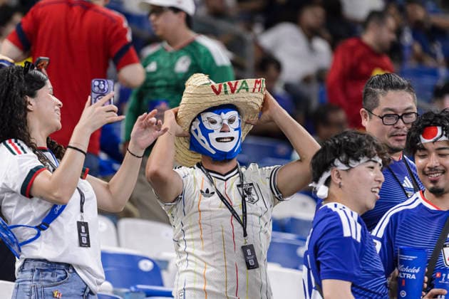 Fußball, FIFA WM 2026, Tunesien - Japan #7 June 29, 2026, Monterrey, Nuevo Leon, Mexico: Fans of Japan cheers prior to the FIFA World Cup, WM, Weltmeisterschaft, Fussball 2026 match between Tunisia and Japan. Tunisia hosted Japan at Monterrey Stadium on June 20, 2026 in Monterrey, Mexico Soccer 2026: Tunisia 0:4 Japan - FIFA World Cup 2026  - ZUMAf196 20260629_zsp_f196_040 Copyright: xMartinxFonsecax
