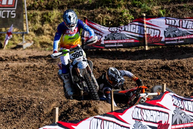 20.06.2026, GER, Motorsport Motocross Supercross, Maenner Frauen Junioren, Saison 2026, SX Series - Amateur Supercross, 1. Meisterschaftslauf Gräfentonna Phil Loeb Florian Goerner 99958 Gemeinde Tonna OT Gräfent MX SX Motocrossstrecke Trai Thüringen Deutschland *** June 20, 2026, GER, Motorsports