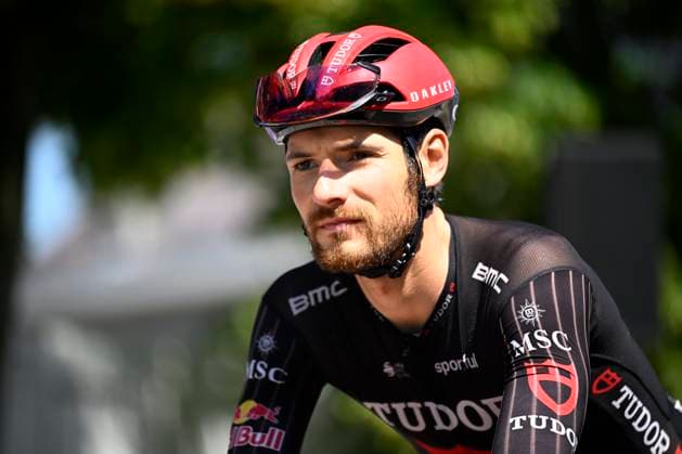 Baloise Belgium Tour 2026 Stage 5 HOEILAART, BELGIUM - JUNE 21 : Mozzato Luca (ITA) of Tudor Pro Cycling Team before the start of the race during stage 5 of the 95th edition of Baloise Tour of Belgium an UCI ProSeries 2.Pro cycling road race stage for Men Elite of 183.6 km with start in Gingelom and finish in Hoeilaart on June 21, 2026 in Hoeilaart, Belgium, 21 06 2026 ( Motordriver Stephan Boone - Hoeilaart Belgium  Copyright: xTomasxSiskx