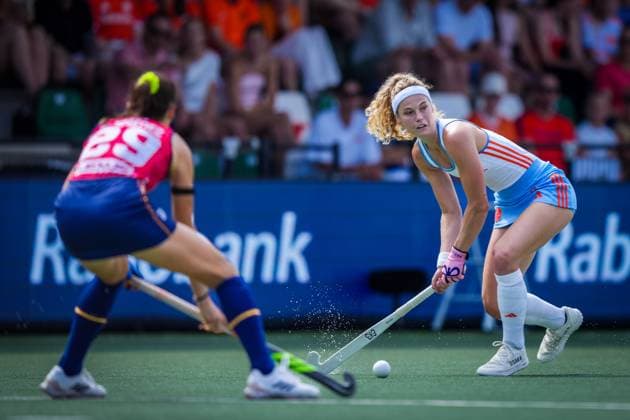 ROTTERDAM, 21-06-2026, HC Rotterdam, FIH Hockey Pro League Women, Season 2025-2026. Match between Netherlands and Spain (2nd match) , Picture shows Netherlands player Yibbi Jansen Netherlands - Spain (2nd match)  x204525571x Copyright: