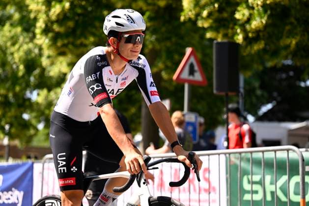 Baloise Belgium Tour 2026 Stage 5 HOEILAART, BELGIUM - JUNE 21 : Fugger Heimo (AUT) of UAE Team Emirates - XRG before the start of the race during stage 5 of the 95th edition of Baloise Tour of Belgium an UCI ProSeries 2.Pro cycling road race stage for Men Elite of 183.6 km with start in Gingelom and finish in Hoeilaart on June 21, 2026 in Hoeilaart, Belgium, 21 06 2026 ( Motordriver Stephan Boone - Hoeilaart Belgium  Copyright: xTomasxSiskx