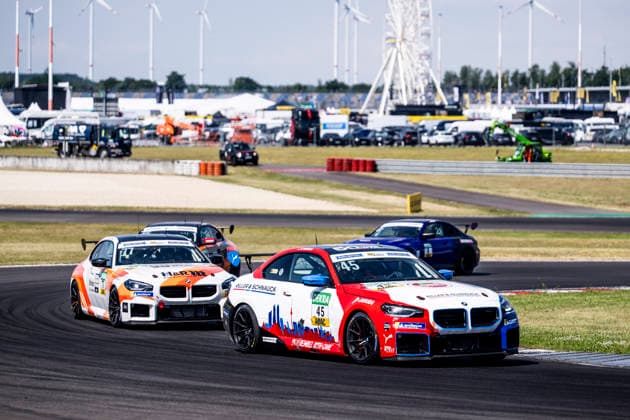 BMW M2 Cup, 1. + 2. Rennen DEKRA Lausitzring 2026 45 BMW M2 Racing, Riller & Schnauck powered by Cerny Motorsport: Farin Megger, 77 BMW M2 Racing, ME Motorsport: Moritz Groneck - picture by Gruppe C Photography Schipkau DEKRA Lausitzring Brandenburg Germany Copyright: xGruppexCxPhotographyx