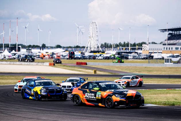 BMW M2 Cup, 1. + 2. Rennen DEKRA Lausitzring 2026 66 BMW M2 Racing, ME Motorsport: Christopher Holst, 21 BMW M2 Racing, FK Performance Motorsport: Tatu Siipola - picture by Gruppe C Photography Schipkau DEKRA Lausitzring Brandenburg Germany Copyright: xGruppexCxPhotographyx