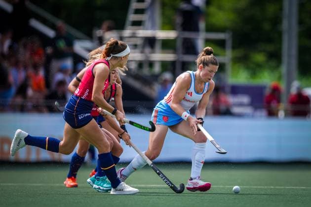 ROTTERDAM, 21-06-2026, HC Rotterdam, FIH Hockey Pro League Women, Season 2025-2026. Match between Netherlands and Spain (2nd match) , Picture shows Netherlands player Marleen Jochems Netherlands - Spain (2nd match)  x204525790x Copyright: