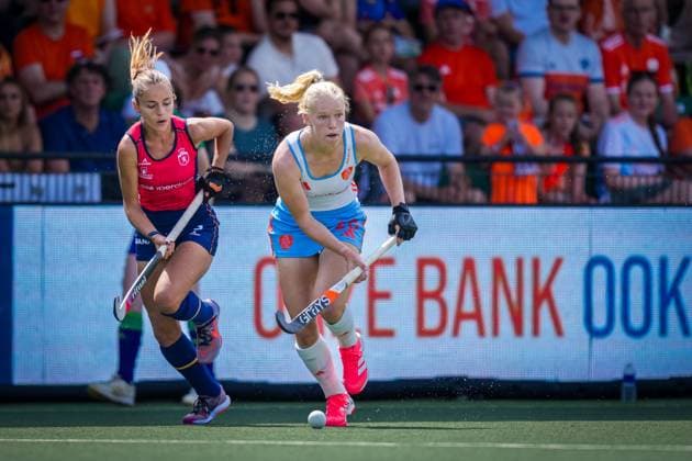 ROTTERDAM, 21-06-2026, HC Rotterdam, FIH Hockey Pro League Women, Season 2025-2026. Match between Netherlands and Spain (2nd match) , Picture shows Netherlands player Trijntje Beljaars Netherlands - Spain (2nd match)  x204525791x Copyright: