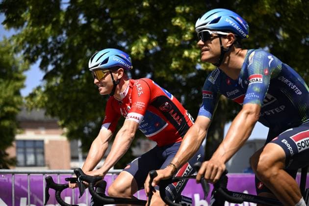 Baloise Belgium Tour 2026 Stage 5 HOEILAART, BELGIUM - JUNE 21 : Merlier Tim (BEL) of Soudal Quick Step before the start of the race during stage 5 of the 95th edition of Baloise Tour of Belgium an UCI ProSeries 2.Pro cycling road race stage for Men Elite of 183.6 km with start in Gingelom and finish in Hoeilaart on June 21, 2026 in Hoeilaart, Belgium, 21 06 2026 ( Motordriver Stephan Boone - Hoeilaart Belgium  Copyright: xTomasxSiskx
