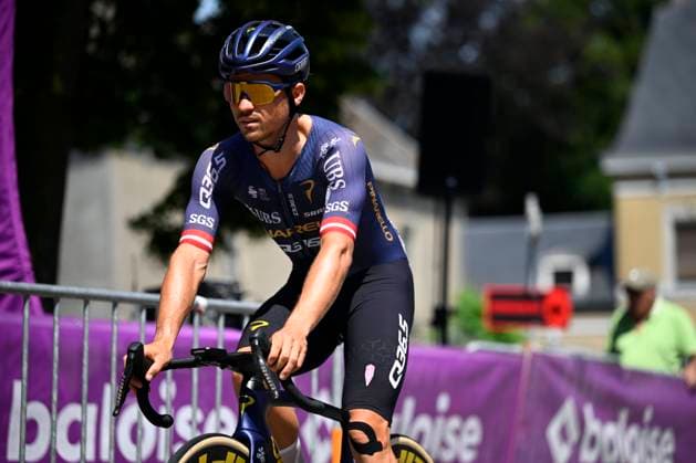 Baloise Belgium Tour 2026 Stage 5 HOEILAART, BELGIUM - JUNE 21 : Liepins Emils (LAT) of Pinarello Q36.5 Pro Cycling Team before the start of the race during stage 5 of the 95th edition of Baloise Tour of Belgium an UCI ProSeries 2.Pro cycling road race stage for Men Elite of 183.6 km with start in Gingelom and finish in Hoeilaart on June 21, 2026 in Hoeilaart, Belgium, 21 06 2026 ( Motordriver Stephan Boone - Hoeilaart Belgium  Copyright: xTomasxSiskx