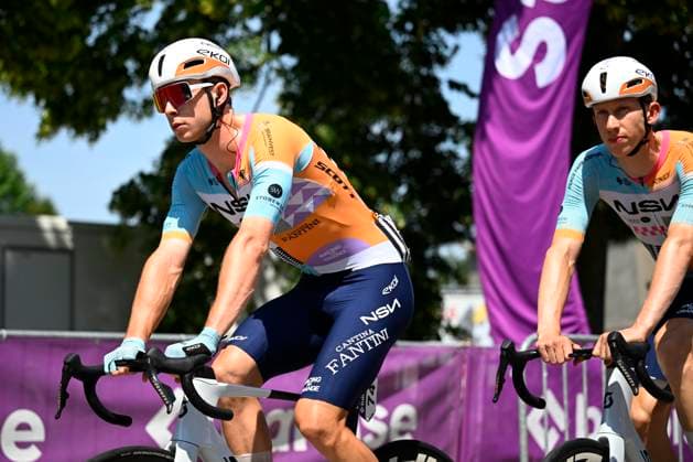 Baloise Belgium Tour 2026 Stage 5 HOEILAART, BELGIUM - JUNE 21 : Louvel Matis (FRA) of NSN Cycling Team before the start of the race during stage 5 of the 95th edition of Baloise Tour of Belgium an UCI ProSeries 2.Pro cycling road race stage for Men Elite of 183.6 km with start in Gingelom and finish in Hoeilaart on June 21, 2026 in Hoeilaart, Belgium, 21 06 2026 ( Motordriver Stephan Boone - Hoeilaart Belgium  Copyright: xTomasxSiskx