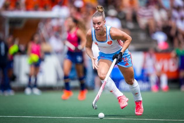 ROTTERDAM, 21-06-2026, HC Rotterdam, FIH Hockey Pro League Women, Season 2025-2026. Match between Netherlands and Spain (2nd match) , Picture shows Netherlands player Joosje Burg Netherlands - Spain (2nd match)  x204526329x Copyright: