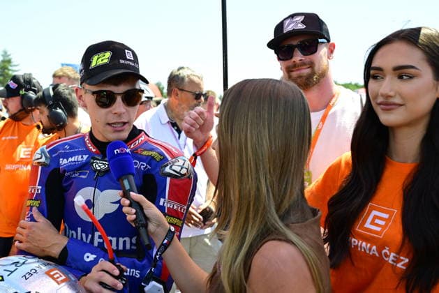 Czech Republic motorcycle Grand Prix, MotoGP World Championship, WM, Weltmeisterschaft Moto2 category, in Brno, Czech Republic, on June 21, 2026. Filip Salac of Czech Republic, OnlyFans American Racing Team. (CTKxPhoto VaclavxSalek) CTKPhotoP2026062103022  CTKPhotoP2026062103022