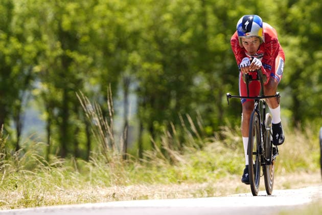 Italy s Mirko Bozzola of S.C. Padovani Polo Cherry Bank during Stage 8 of the Giro Next Gen 2026 Individual Time Trial, from Villa Sant Angelo to L Aquila, Italy, Sunday, June 21, 2026.  Copyright: xFabioxFerrari LaPressex