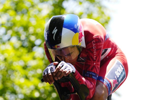 Italy s Mirko Bozzola of S.C. Padovani Polo Cherry Bank during Stage 8 of the Giro Next Gen 2026 Individual Time Trial, from Villa Sant Angelo to L Aquila, Italy, Sunday, June 21, 2026.  Copyright: xFabioxFerrari LaPressex