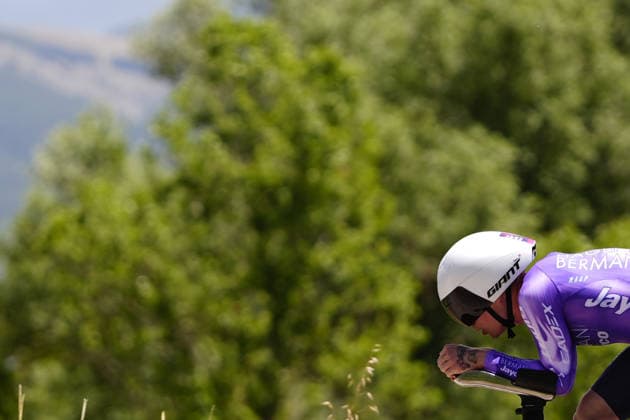 The race during Stage 8 of the Giro Next Gen 2026 Individual Time Trial, from Villa Sant Angelo to L Aquila, Italy, Sunday, June 21, 2026.  Copyright: xFabioxFerrari LaPressex