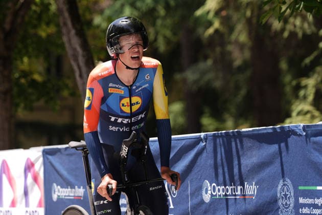 Great Britain s Sebastian Grindley of Lidl-Trek Future Racing during Stage 8 of the Giro Next Gen 2026 Individual Time Trial, from Villa Sant Angelo to L Aquila, Italy, Sunday, June 21, 2026.  Copyright: xMassimoxPaolone LaPressex