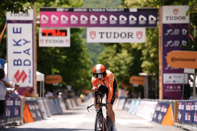 Australia s Cameron Rogers of Ineos Grenadiers Racing Academy during Stage 8 of the Giro Next Gen 2026 Individual Time Trial, from Villa Sant Angelo to L Aquila, Italy, Sunday, June 21, 2026.  Copyright: xMassimoxPaolone LaPressex