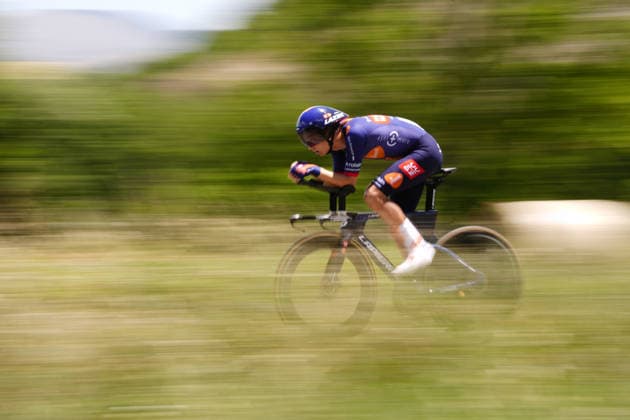The race during Stage 8 of the Giro Next Gen 2026 Individual Time Trial, from Villa Sant Angelo to L Aquila, Italy, Sunday, June 21, 2026.  Copyright: xFabioxFerrari LaPressex