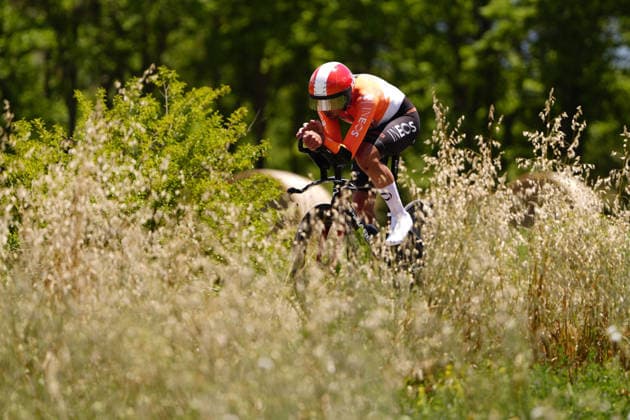 Italy s Nicolas Milesi of Ineos Grenadiers Racing Academy during Stage 8 of the Giro Next Gen 2026 Individual Time Trial, from Villa Sant Angelo to L Aquila, Italy, Sunday, June 21, 2026.  Copyright: xFabioxFerrari LaPressex