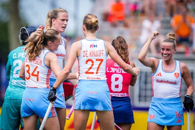 ROTTERDAM, 21-06-2026, HC Rotterdam, FIH Hockey Pro League Women, Season 2025-2026. Match between Netherlands and Spain (2nd match) , Picture shows Netherlands player Felice Albers Netherlands - Spain (2nd match)  x204526432x Copyright: