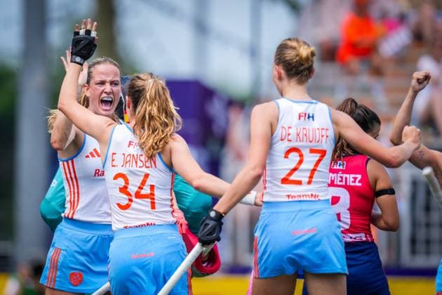 ROTTERDAM, 21-06-2026, HC Rotterdam, FIH Hockey Pro League Women, Season 2025-2026. Match between Netherlands and Spain (2nd match) , Picture shows Netherlands player Felice Albers Netherlands - Spain (2nd match)  x204526449x Copyright: