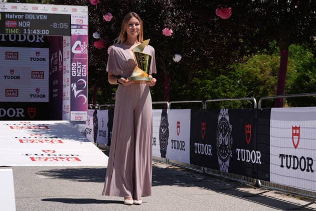 The trophy during Stage 8 of the Giro Next Gen 2026 Individual Time Trial, from Villa Sant Angelo to L Aquila, Italy, Sunday, June 21, 2026.  Copyright: xMassimoxPaolone LaPressex