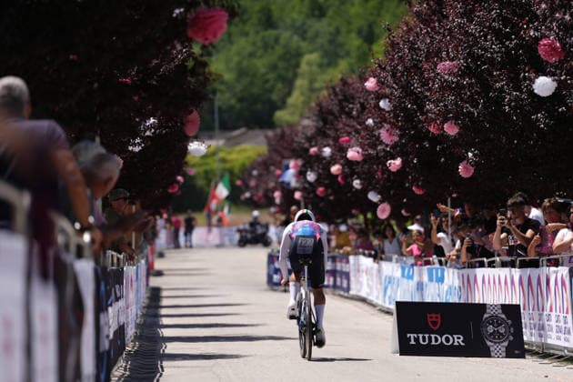 Italy s Tommaso Alunni of MG.K Vis Costruzioni E Ambiente during Stage 8 of the Giro Next Gen 2026 Individual Time Trial, from Villa Sant Angelo to L Aquila, Italy, Sunday, June 21, 2026.  Copyright: xMassimoxPaolone LaPressex