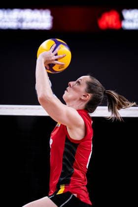 Belgium v France - 2026 FIVB Volleyball Women s Nations League ANKARA, TURKIYE - JUNE 21: Belgium s Lara Nagels (8) plays during the 2026 FIVB Volleyball Women s Nations League second-week match between Belgium and France at Ankara Sports Hall in Ankara, Turkiye, on June 21, 2026. Betül Abali Anadolu Ankara Turkey. Editorial use only. Please get in touch for any other usage.  Copyright: x2026xAnadoluxBetülxAbalÄ±x