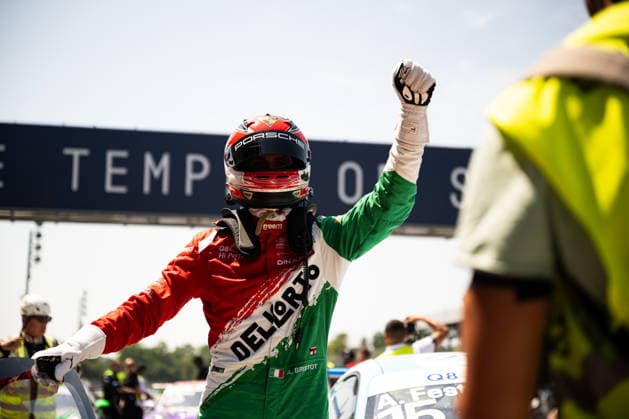 IPA85907846 - Andrea Bristot (ITA), winner of Rounds 5–6 of the Porsche Carrera Cup Italia. At the Autodromo di Monza in Monza, MB. On June 21, 2026.  Copyright: xRiccardoxSpadettoxDexPaulis IPAxSportx xx 85907846