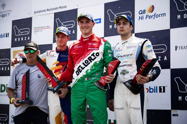 MOTORSPORTS - Porsche Carrera Cup - Porsche Carrera Cup Photo by IPA ABACAPRESS.COM85907844 - Andrea Bristot (ITA), winner of Rounds 5–6 of the Porsche Carrera Cup Italia. At the Autodromo di Monza in Monza, MB. On June 21, 2026. Monza Italy  Copyright: xIPAxSport ABACAx