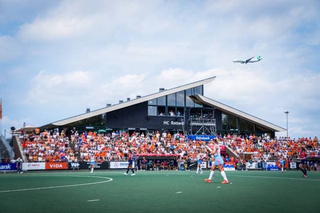 ROTTERDAM, 21-06-2026, HC Rotterdam, FIH Hockey Pro League Women, Season 2025-2026. Match between Netherlands and Spain (2nd match) , Picture shows overview during the match Netherlands - Spain (2nd match)  x204526661x Copyright: