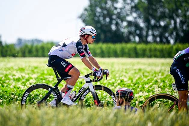 Baloise Belgium Tour 2026 Stage 5 HOEILAART, BELGIUM - JUNE 21 : Herregodts Rune (BEL) of UAE Team Emirates XRG in action during stage 5 of the 95th edition of Baloise Tour of Belgium an UCI ProSeries 2.Pro cycling road race stage for Men Elite of 183.6 km with start in Gingelom and finish in Hoeilaart on June 21, 2026 in Hoeilaart, Belgium, 21 06 2026 ( Motordriver Stephan Boone - Hoeilaart Belgium  Copyright: xTomasxSiskx