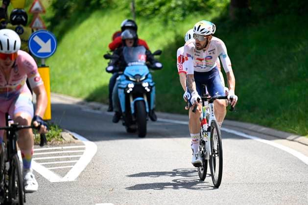 Baloise Belgium Tour 2026 Stage 5 HOEILAART, BELGIUM - JUNE 21 : Brunel Alexys (FRA) of TotalEnergies in the escape pack during stage 5 of the 95th edition of Baloise Tour of Belgium an UCI ProSeries 2.Pro cycling road race stage for Men Elite of 183.6 km with start in Gingelom and finish in Hoeilaart on June 21, 2026 in Hoeilaart, Belgium, 21 06 2026 ( Motordriver Stephan Boone - Hoeilaart Belgium  Copyright: xTomasxSiskx