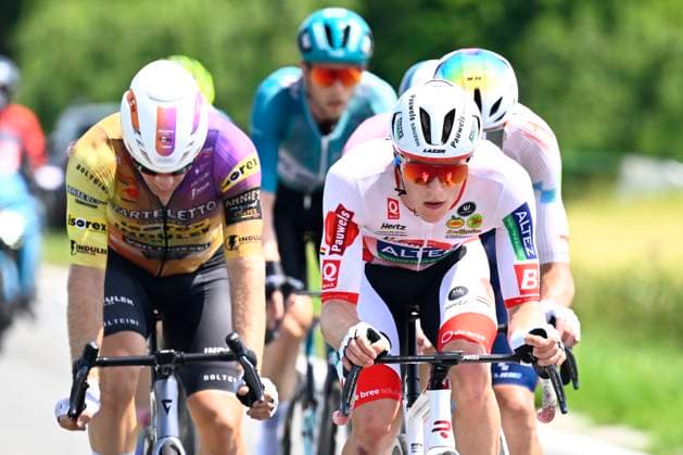 Baloise Belgium Tour 2026 Stage 5 HOEILAART, BELGIUM - JUNE 21 : De Bruyckere Kay (BEL) of Pauwels Sauzen - Altez Industriebouw Cycling Team leading the escape pack during stage 5 of the 95th edition of Baloise Tour of Belgium an UCI ProSeries 2.Pro cycling road race stage for Men Elite of 183.6 km with start in Gingelom and finish in Hoeilaart on June 21, 2026 in Hoeilaart, Belgium, 21 06 2026 ( Motordriver Stephan Boone - Hoeilaart Belgium  Copyright: xTomasxSiskx