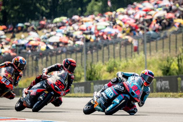 Czech Republic motorcycle Grand Prix BRNO, CZECH REPUBLIC - JUNE 21: Spanish Moto3 rider Maximo Quiles of CFMOTO Aspar Team in action at the Grand Prix of Czechia at the Masaryk Circuit in Brno, Czech Republic, 21 June 2026. Lukas Kabon Anadolu Brno Czechia. Editorial use only. Please get in touch for any other usage.  Copyright: x2026xAnadoluxLukasxKabonx