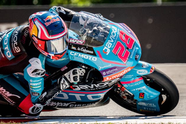 Czech Republic motorcycle Grand Prix BRNO, CZECH REPUBLIC - JUNE 21: Spanish Moto3 rider Maximo Quiles of CFMOTO Aspar Team in action at the Grand Prix of Czechia at the Masaryk Circuit in Brno, Czech Republic, 21 June 2026. Lukas Kabon Anadolu Brno Czechia. Editorial use only. Please get in touch for any other usage.  Copyright: x2026xAnadoluxLukasxKabonx