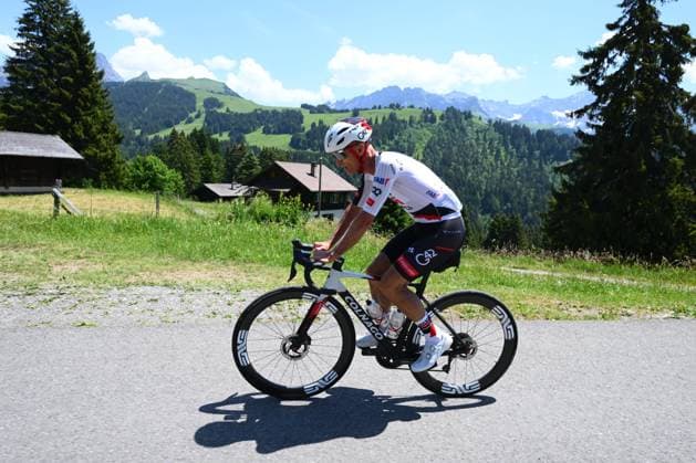 Tour de Suisse 2026 Stage 5 VILLARS-SUR-OLLON, SWITZERLAND - JUNE 21 : Mauro Gianetti during stage 5 of the 89th edition of Tour de Suisse an UCI World Tour 2.UWT cycling road race stage for Men Elite of 151.1 km with start in Villars-sur-Ollon and finish in Villars-sur-Ollon on June 21, 2026 in Villars-sur-Ollon, Switzerland, 21 06 2026 ( Motordriver Guy De Vuyst - Villars-sur-Ollon Switzerland  Copyright: xVincentxKalutx