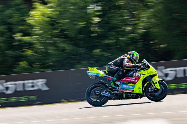 MotoGP Grand Prix Of Czechia Warm Up Number 21 Pertamina Enduro VR46 rider Franco Morbidelli participates in the warm-up at the 2026 MotoGP Grand Prix of Czechia, On June 21, 2026. Brno Brno Czech Republic  Copyright: xStephenxBlackberryx originalFilename:blackberry-2026moto260624_npet5.jpg