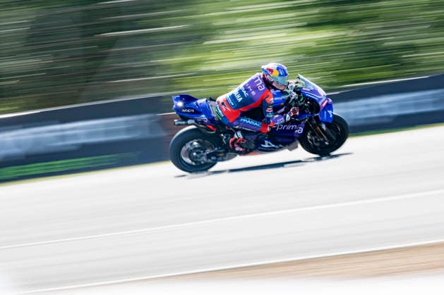 MotoGP Grand Prix Of Czechia Warm Up Number 7 Prima Pramac Yamaha MotoGP rider Toprak Razgatlioglu during the warm-up at the 2026 MotoGP Grand Prix of Czechia, On June 21, 2026. Brno Brno Czech Republic  Copyright: xStephenxBlackberryx originalFilename:blackberry-2026moto260624_npwPx.jpg